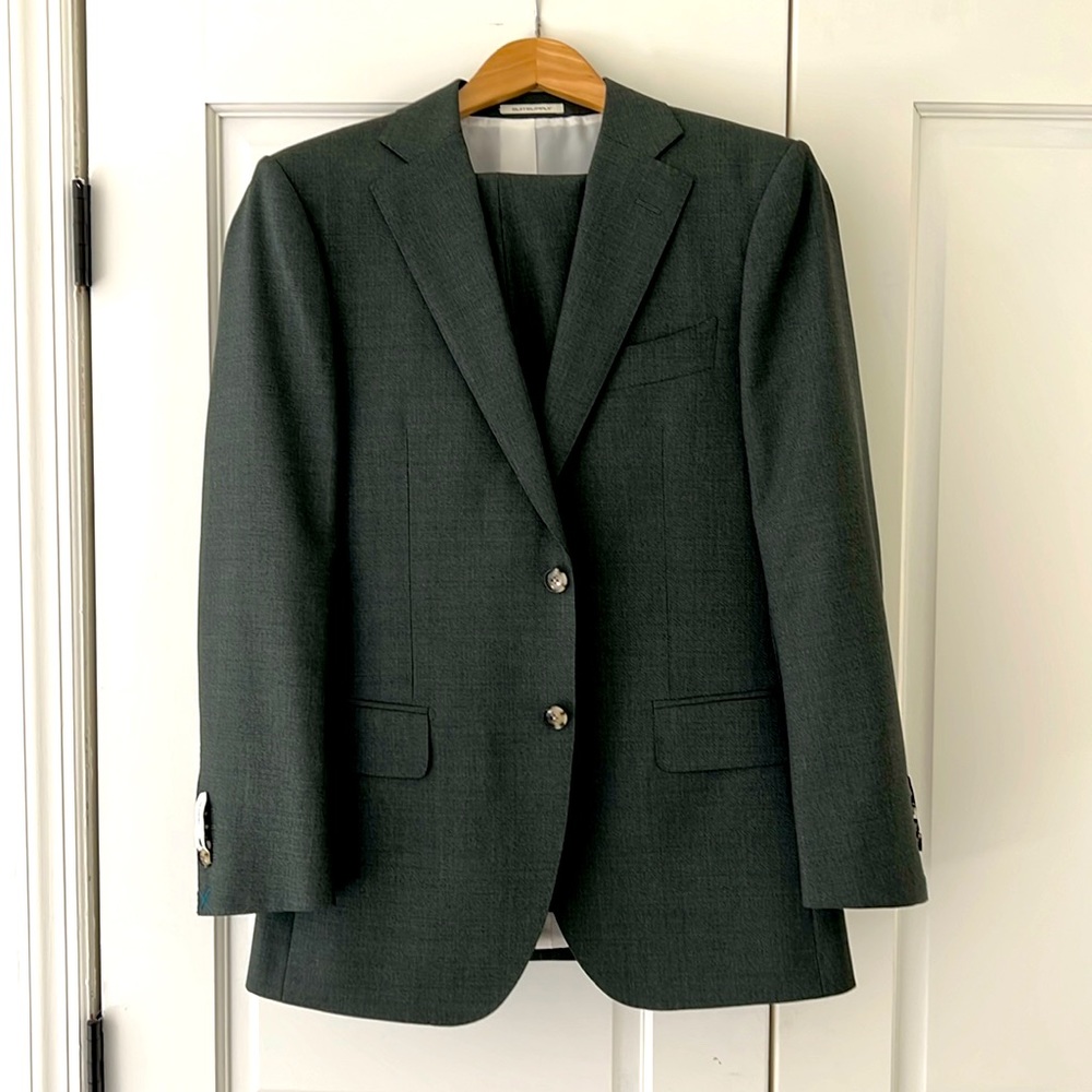 NWT Suitsupply Men’s Mid-Green Lazio Slim Suit